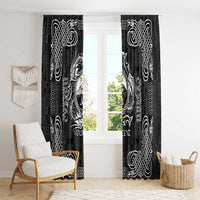 Personalized Caernarfonshire Sir Gaernarfon Window Curtain Black Castle Tower Celtic-inspired - Wonder Print Shop