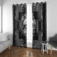 Personalized Caernarfonshire Sir Gaernarfon Window Curtain Black Castle Tower Celtic-inspired - Wonder Print Shop