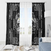 Personalized Caernarfonshire Sir Gaernarfon Window Curtain Black Castle Tower Celtic-inspired - Wonder Print Shop