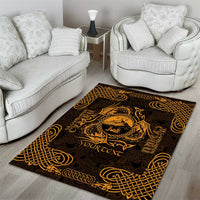 Personalized Caernarfonshire Sir Gaernarfon Area Rug Gold Castle Tower Celtic-inspired - Wonder Print Shop