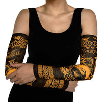 Personalized Caernarfonshire Sir Gaernarfon Arm Sleeves Gold Castle Tower Celtic-inspired - Wonder Print Shop