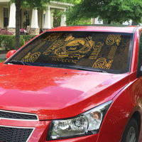 Personalized Caernarfonshire Sir Gaernarfon Auto Sun Shade Gold Castle Tower Celtic-inspired - Wonder Print Shop