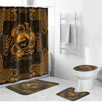 Personalized Caernarfonshire Sir Gaernarfon Bathroom Set Gold Castle Tower Celtic-inspired - Wonder Print Shop