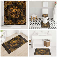 Personalized Caernarfonshire Sir Gaernarfon Bathroom Set Gold Castle Tower Celtic-inspired - Wonder Print Shop