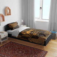 Personalized Caernarfonshire Sir Gaernarfon Bedding Set Gold Castle Tower Celtic-inspired - Wonder Print Shop