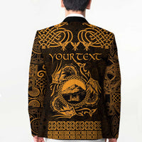 Personalized Caernarfonshire Sir Gaernarfon Blazer Gold Castle Tower Celtic-inspired - Wonder Print Shop
