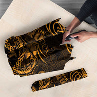 Personalized Caernarfonshire Sir Gaernarfon Umbrella Gold Castle Tower Celtic-inspired - Wonder Print Shop