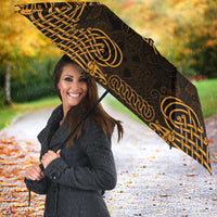 Personalized Caernarfonshire Sir Gaernarfon Umbrella Gold Castle Tower Celtic-inspired - Wonder Print Shop
