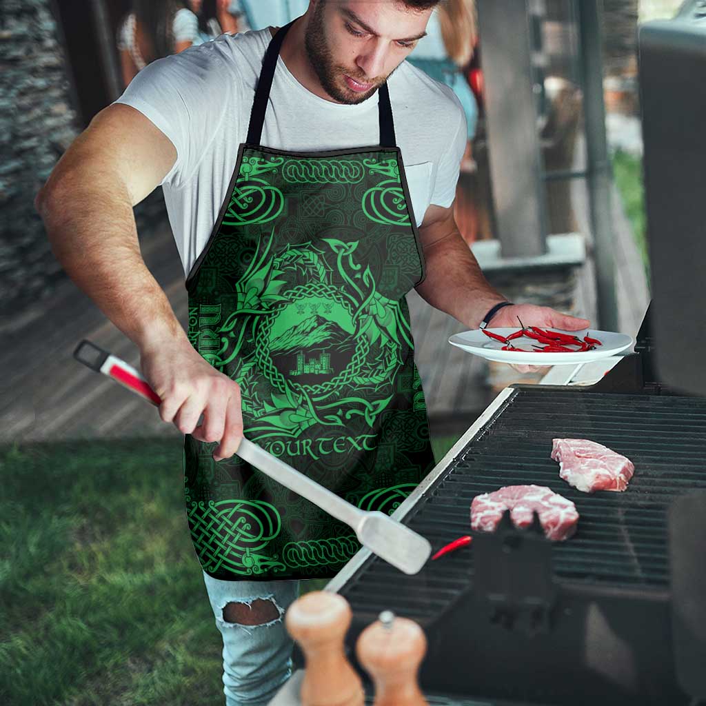 Personalized Caernarfonshire Sir Gaernarfon Apron Green Castle Tower Celtic-inspired - Wonder Print Shop