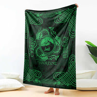 Personalized Caernarfonshire Sir Gaernarfon Blanket Green Castle Tower Celtic-inspired - Wonder Print Shop