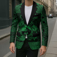 Personalized Caernarfonshire Sir Gaernarfon Blazer Green Castle Tower Celtic-inspired - Wonder Print Shop