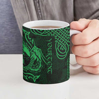 Personalized Caernarfonshire Sir Gaernarfon Ceramic Mug Green Castle Tower Celtic-inspired - Wonder Print Shop