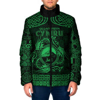Personalized Caernarfonshire Sir Gaernarfon Padded Jacket Green Castle Tower Celtic-inspired - Wonder Print Shop