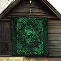 Personalized Caernarfonshire Sir Gaernarfon Quilt Green Castle Tower Celtic-inspired - Wonder Print Shop