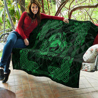 Personalized Caernarfonshire Sir Gaernarfon Quilt Green Castle Tower Celtic-inspired - Wonder Print Shop