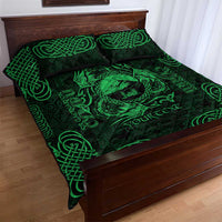 Personalized Caernarfonshire Sir Gaernarfon Quilt Bed Set Green Castle Tower Celtic-inspired - Wonder Print Shop