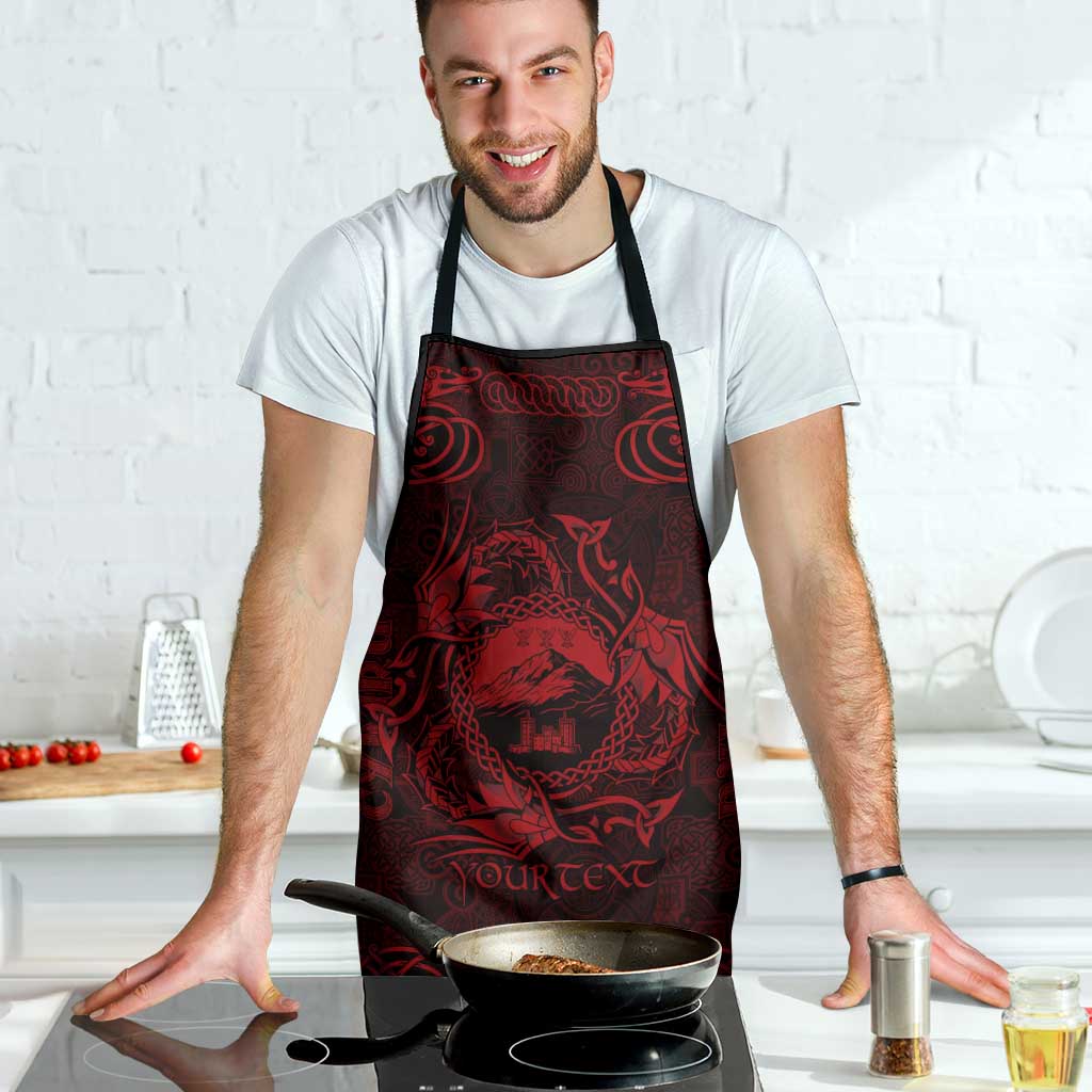Personalized Caernarfonshire Sir Gaernarfon Apron Red Castle Tower Celtic-inspired - Wonder Print Shop