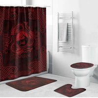 Personalized Caernarfonshire Sir Gaernarfon Bathroom Set Red Castle Tower Celtic-inspired - Wonder Print Shop