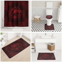 Personalized Caernarfonshire Sir Gaernarfon Bathroom Set Red Castle Tower Celtic-inspired - Wonder Print Shop