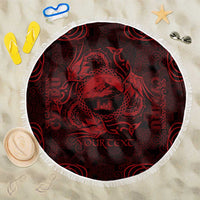 Personalized Caernarfonshire Sir Gaernarfon Beach Blanket Red Castle Tower Celtic-inspired - Wonder Print Shop