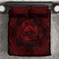 Personalized Caernarfonshire Sir Gaernarfon Bedding Set Red Castle Tower Celtic-inspired - Wonder Print Shop
