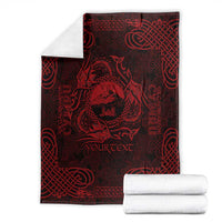Personalized Caernarfonshire Sir Gaernarfon Blanket Red Castle Tower Celtic-inspired - Wonder Print Shop