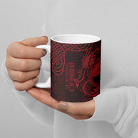 Personalized Caernarfonshire Sir Gaernarfon Ceramic Mug Red Castle Tower Celtic-inspired - Wonder Print Shop