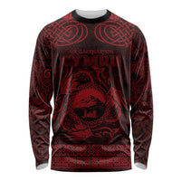Personalized Caernarfonshire Sir Gaernarfon Long Sleeve Shirt Red Castle Tower Celtic-inspired - Wonder Print Shop