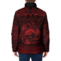 Personalized Caernarfonshire Sir Gaernarfon Padded Jacket Red Castle Tower Celtic-inspired - Wonder Print Shop