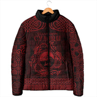 Personalized Caernarfonshire Sir Gaernarfon Padded Jacket Red Castle Tower Celtic-inspired - Wonder Print Shop