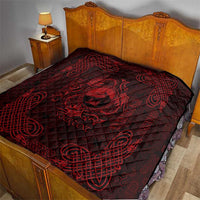 Personalized Caernarfonshire Sir Gaernarfon Quilt Red Castle Tower Celtic-inspired - Wonder Print Shop