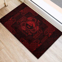 Personalized Caernarfonshire Sir Gaernarfon Rubber Doormat Red Castle Tower Celtic-inspired - Wonder Print Shop