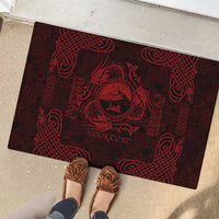 Personalized Caernarfonshire Sir Gaernarfon Rubber Doormat Red Castle Tower Celtic-inspired - Wonder Print Shop
