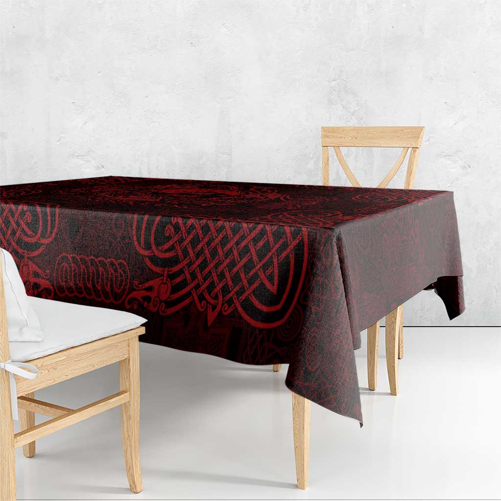 Personalized Caernarfonshire Sir Gaernarfon Tablecloth Red Castle Tower Celtic-inspired - Wonder Print Shop