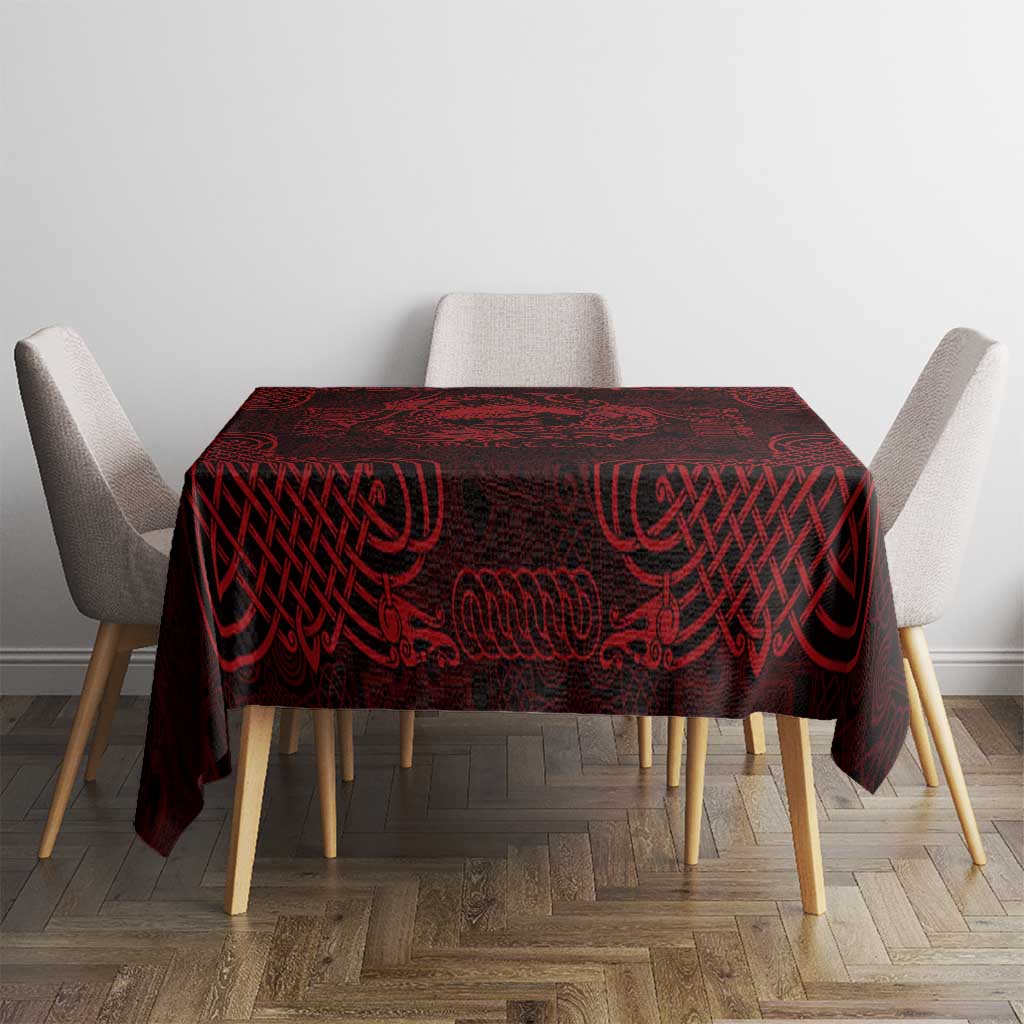 Personalized Caernarfonshire Sir Gaernarfon Tablecloth Red Castle Tower Celtic-inspired - Wonder Print Shop
