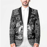 Personalized Cardiganshire Ceredigion Blazer Black Leaping Salmon Celtic-inspired - Wonder Print Shop