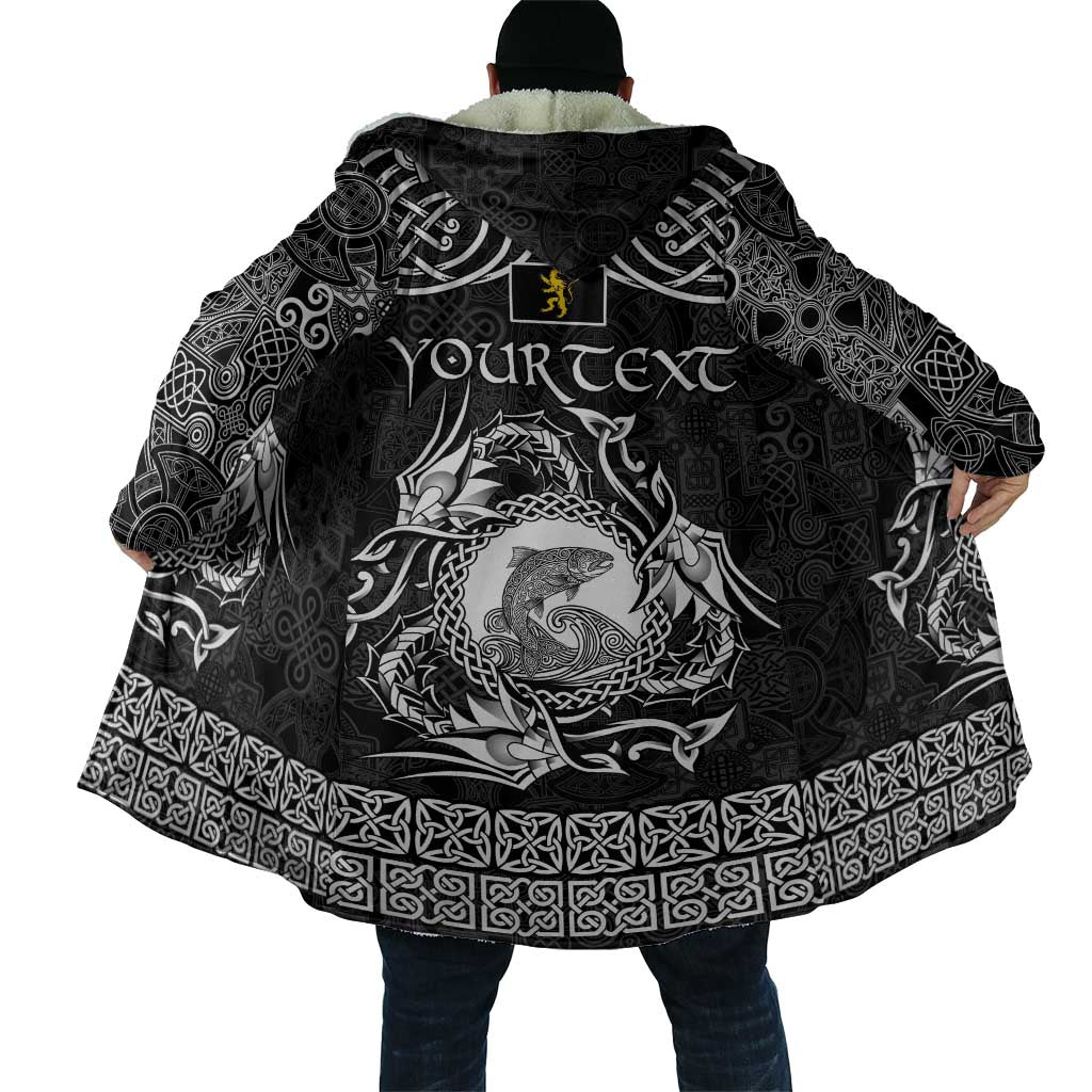 Personalized Cardiganshire Ceredigion Cloak Black Leaping Salmon Celtic-inspired - Wonder Print Shop