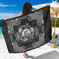 Personalized Cardiganshire Ceredigion Sarong Black Leaping Salmon Celtic-inspired - Wonder Print Shop
