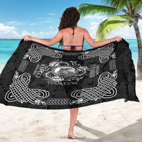 Personalized Cardiganshire Ceredigion Sarong Black Leaping Salmon Celtic-inspired - Wonder Print Shop