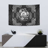 Personalized Cardiganshire Ceredigion Tapestry Black Leaping Salmon Celtic-inspired - Wonder Print Shop