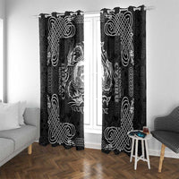 Personalized Cardiganshire Ceredigion Window Curtain Black Leaping Salmon Celtic-inspired - Wonder Print Shop