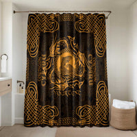 Personalized Cardiganshire Ceredigion Bathroom Set Gold Leaping Salmon Celtic-inspired - Wonder Print Shop
