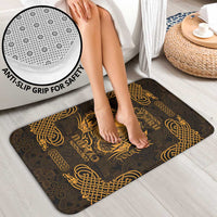 Personalized Cardiganshire Ceredigion Bathroom Set Gold Leaping Salmon Celtic-inspired - Wonder Print Shop