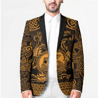 Personalized Cardiganshire Ceredigion Blazer Gold Leaping Salmon Celtic-inspired - Wonder Print Shop