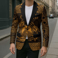 Personalized Cardiganshire Ceredigion Blazer Gold Leaping Salmon Celtic-inspired - Wonder Print Shop