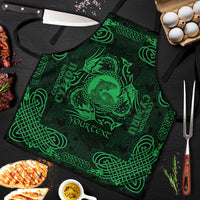 Personalized Cardiganshire Ceredigion Apron Green Leaping Salmon Celtic-inspired - Wonder Print Shop