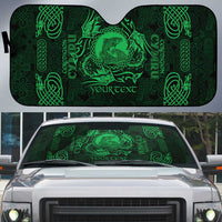 Personalized Cardiganshire Ceredigion Auto Sun Shade Green Leaping Salmon Celtic-inspired - Wonder Print Shop