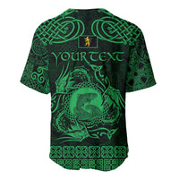 Personalized Cardiganshire Ceredigion Baseball Jersey Green Leaping Salmon Celtic-inspired - Wonder Print Shop