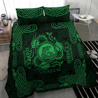 Personalized Cardiganshire Ceredigion Bedding Set Green Leaping Salmon Celtic-inspired - Wonder Print Shop