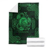 Personalized Cardiganshire Ceredigion Blanket Green Leaping Salmon Celtic-inspired - Wonder Print Shop